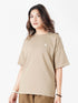 LEERA Beige Oversized Cotton Tee